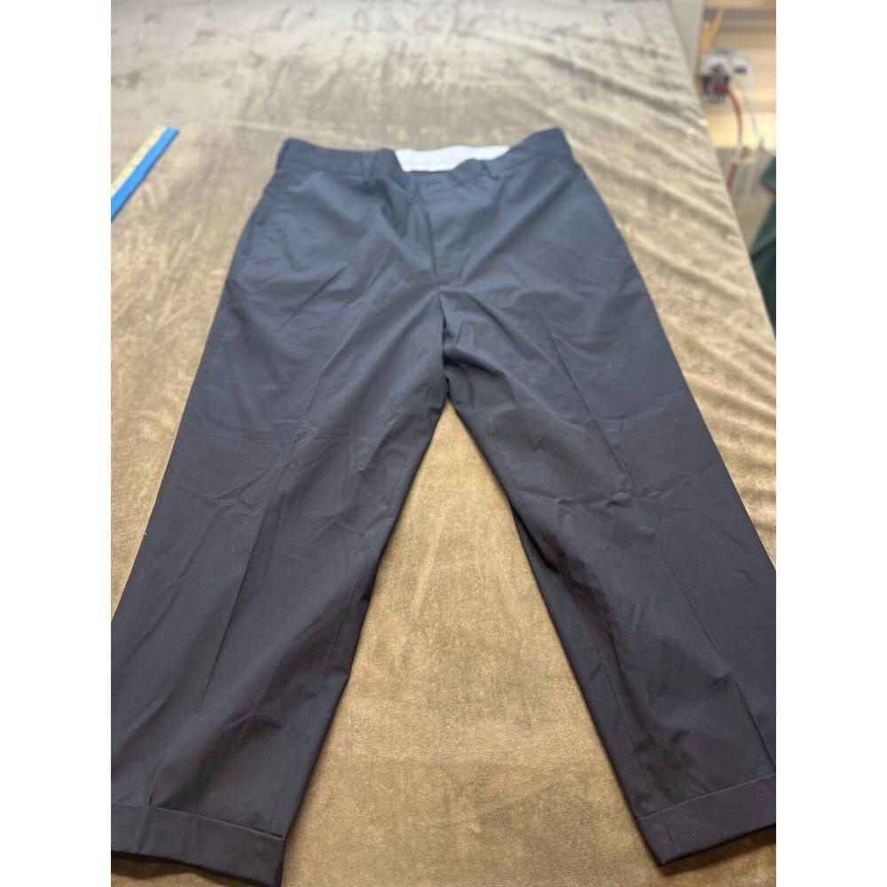 BROOKS BROTHERS "346" Chino Dress Pants Men's 38 x 32 Gray Wool Pleated Cuffed
